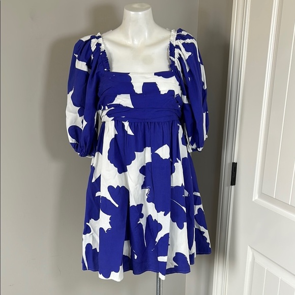 Crosby BY MOLLIE BURCH Hunter Dress Aegean Bloom Babydoll Sz S NEW - Picture 2 of 11